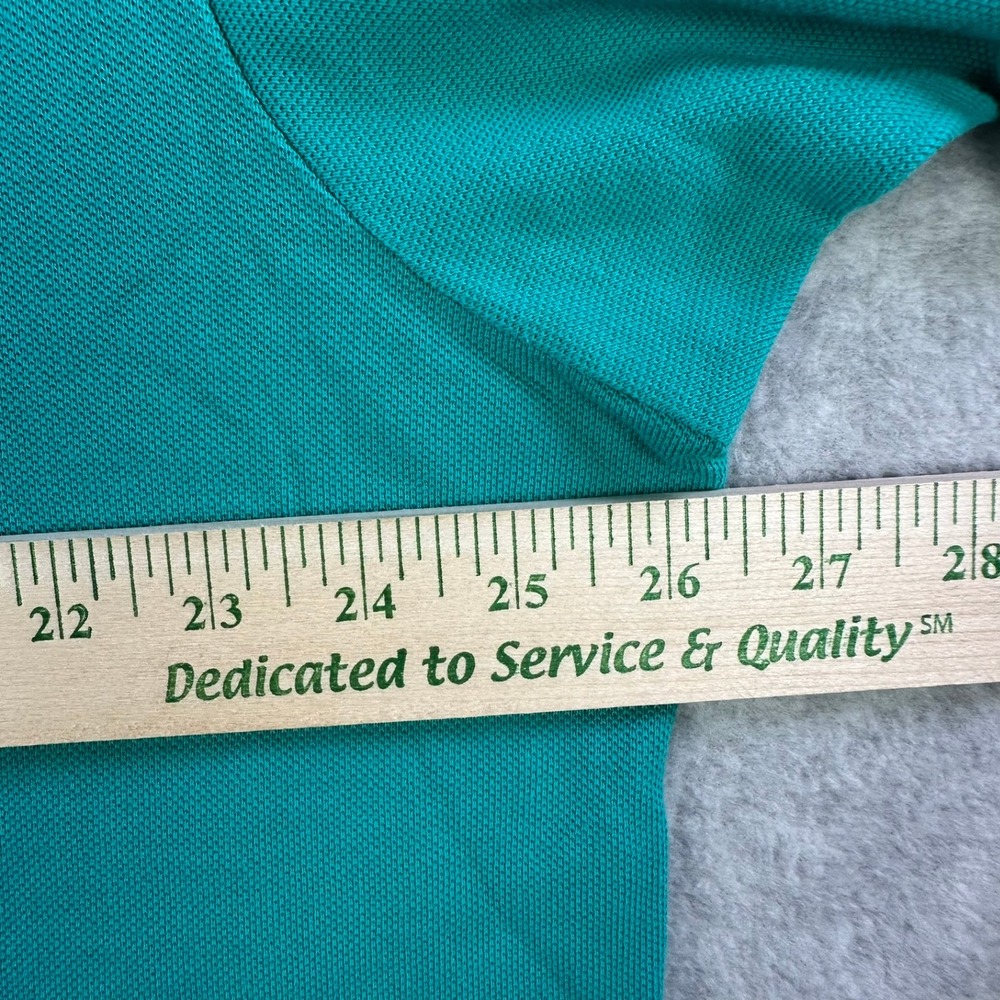 Lacoste Dayton Flyers Basketball Polo Shirt Mens 9 4XL Teal Green Pique Cotton - Picture 6 of 9